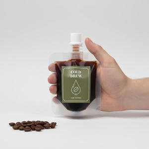 Custom Printed Frosted High-Barrier Stand up <strong>Spout</strong> <strong>Pouch</strong> for Cold Brew Coffee Concentrate and Liquid Beverage - Product Image 3