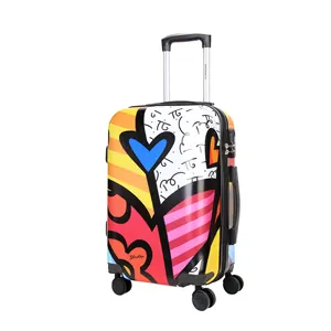 Op Maat Gemaakte Abs + Pc Afdrukken Bagage Trolley Reisbagage Abs Koffer Bagageset