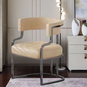 Silla de Comedor de Lujo KELLY, Silla de Sofá Mahjong para Oficina de Ventas de Hotel, Salón de Belleza, Silla de Maquillaje para Clientes de Salón de Uñas - Product Image 6