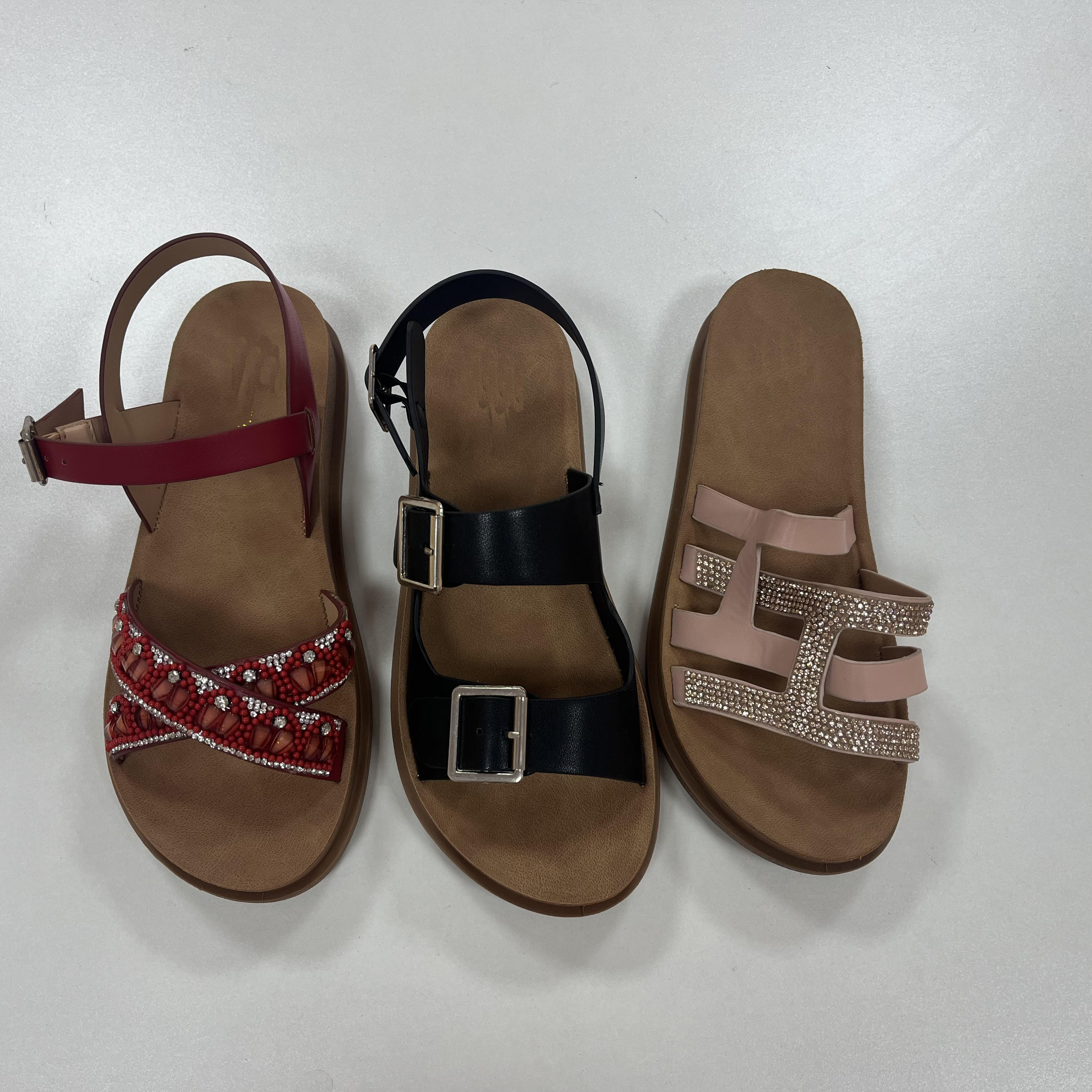 Beautiful Design Ladies Flat Sandals With High Heel Trendy Open