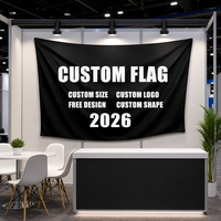 Drapeau personnalisé en polyester 3x5 pieds avec impression numérique, imperméable et durable, couleurs personnalisées pour les événements en plein air et la promotion des entreprises