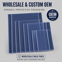 Protège-cartes rigides en PVC extra épais 180PT de qualité supérieure avec logo personnalisé pour cartes de visite, paquet de 25
