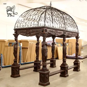 Large Outdoor Ornamental Cheap Garden Pavilion Antique Cast Iron Gazebo