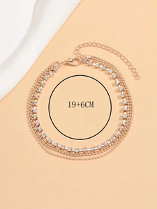 महिलाओं के कस्टम गोल्ड की शुरुआती क्रॉस टखने बोहेमियन स्टाइल फैशन टेनिस के साथ - Product Image 4