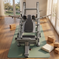 Presse à jambes professionnelle avec cadre en acier robuste pour la protection de la colonne lombaire, cible les quadriceps et les fessiers – Équipement de gym commercial