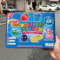 Lot de 8 jouets sensoriels anti-stress en TPR souple pour enfants : boulettes, axolotl, bâtonnets de beurre, glaçons