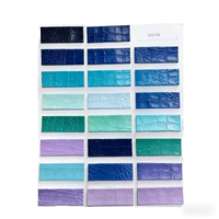 Cuir synthétique PU gaufré effet lézard bleu foncé, résistant à l'abrasion, pour canapé, siège de voiture, sacs, décoration intérieure