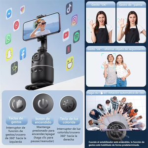 Estabilizador de Gimbal para Teléfono P03 con Rotación de 360 Grados, Seguimiento Facial por IA, Cámara Móvil, Gimbal de Mano para Videos Cortos en Vivo y Selfies, Batería de 1200mA - Product Image 5