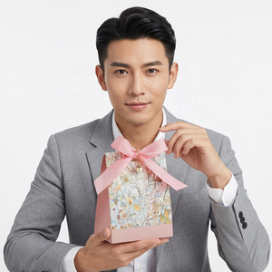 Customize Promotional Business Gifts Recyclable Foldable Coated Paper Bags for Wedding Favors Candy <b>Box</b> Birthday Party Food - Product Image 3