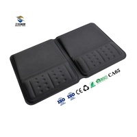 Ensemble de tapis de clavier et de souris ergonomiques en mousse à mémoire de forme, couleur unie, repose-poignets antidérapant, tapis de bureau noir personnalisable en stock pour le bureau
