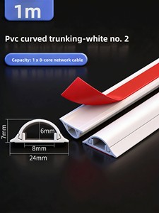 Ducto de Cableado Curvo de <span class=keywords><strong>PVC</strong></span>, Ignífugo, de Montaje Superficial, Cableado Invisible Expuesto, Ducto de Cable para Exteriores, Accesorios Blancos, Codo Hx-06 - Product Image 6