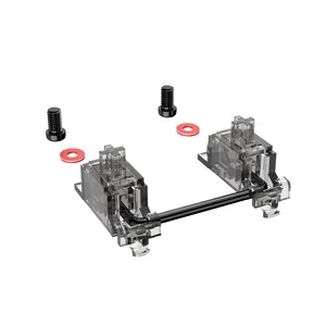 DUROCK Stabilizers V2 Screw in Stabilizer PCB Mount Stabs with Smokey Black Housing Black Wires Stabilizers V2