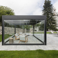 Direct usine OEM 3x3, 3x4, 4x4, 6x4 mètres Pergola à persiennes extérieure moderne en alliage d'aluminium bioclimatique