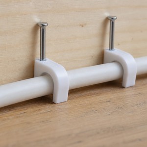YULING - Clip Circular de Plástico Blanco para Cables de 4-40 mm, con Clavo Metálico en Relieve de 20 mm, 0-120 ° C para Gestión de Fijación de Cables - Product Image 5