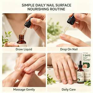 Liquide <span class=keywords><strong>de</strong></span> Soin des Ongles au Théier et au Gingembre OEM, Extrait Végétal, Nourrit et Renforce les Ongles Cassants, Entretien Quotidien des Ongles des Mains et des Pieds - Product Image 3