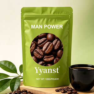 กาแฟสำเร็จรูปแมนพาวเวอร์ สารสกัดจากเมล็ดโกโก้ธรรมชาติ อาหารเสริมเพื่อสุขภาพสำหรับผู้ชาย 120 กรัม บรรจุภัณฑ์แบบซอง OEM รับผลิตแบรนด์ส่วนตัว - Product Image 2