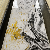 Panneau mural flexible en PVC écologique de 1220 mm, décoration intérieure, marbre carbone, marbre ardoise