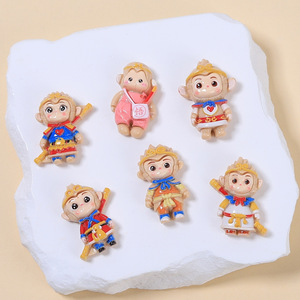 Wukong resina encantos Son <span class=keywords><strong>Goku</strong></span> mono DIY decoración para teléfono caso pinza de pelo - Product Image 3