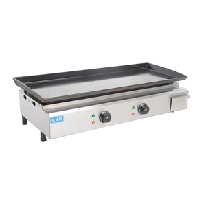 Plaque de cuisson électrique commerciale à deux brûleurs en fonte <span class=keywords><strong>pour</strong></span> hamburgers et crêpes, idéale <span class=keywords><strong>pour</strong></span> la cuisine en extérieur et le <span class=keywords><strong>camping</strong></span> – Offre spéciale - Product Image 2