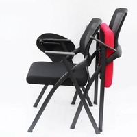 Chaise de formation pliable empilable, chaise de conférence de bureau avec dossier en maille et tablette d'écriture pour bureau et école