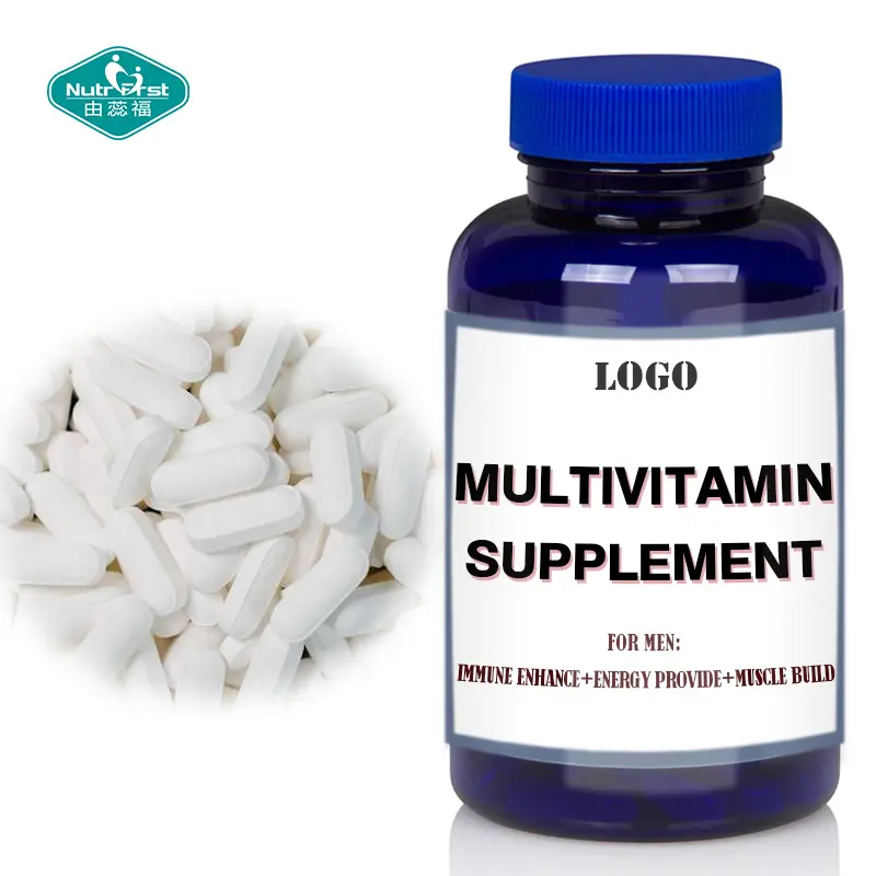 Nutrifirst OEM Formula lanjutan suplemen harian tablet Multivitamin kesehatan laki-laki dalam jumlah besar untuk sistem imun