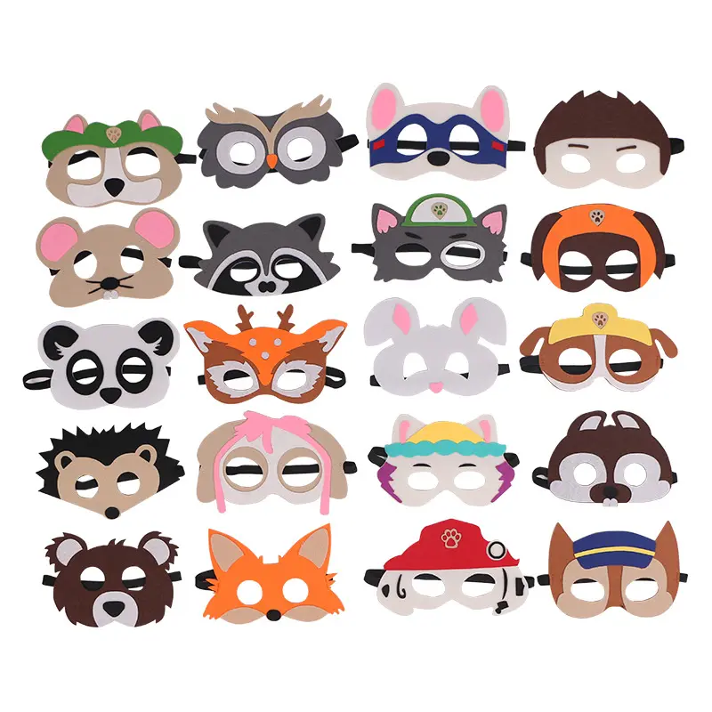 Rmeet Máscaras de Espuma Niños,12 Pack Máscaras de Animales Infantil Mascarillas de EVA para Fiesta Cumpleaños Navidad Halloween 