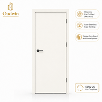 Pintu Kayu Interior Modern Pra-finishing Inti Solid Kedap Suara untuk Proyek Apartemen di AS