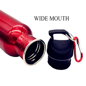 Bouteille d'eau en acier inoxydable à paroi simple de grande capacité 750 ml, promotion bon marché, cadeau, anti-fuite, bouteilles de cyclisme avec bouchon à boucle - Product Image 2