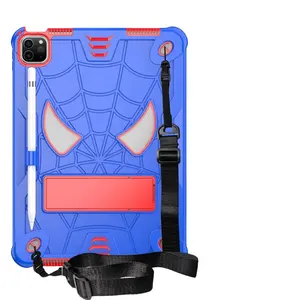 Coque de béquille lanière pour Ipad Air4 Air 4 5 10.9 2020/Pro11 2021 2020/2018 couverture hybride antichoc Spiderman