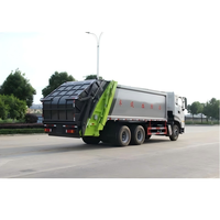 Vente directe usine : Camion compacteur de déchets 6x4 22m³ avec mécanisme de levage de benne à bras oscillant (partie supérieure)