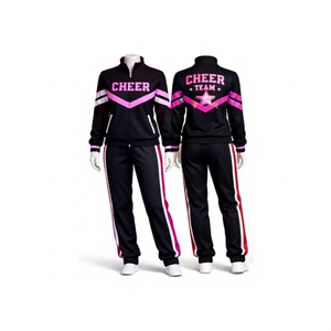 Survêtement d'échauffement de gymnastique à design gratuit pour enfants, filles, équipement d'entraînement de cheerleading, tenue d'essai, logo d'équipe de danse, vêtements d'entraînement, veste - Product Image 1