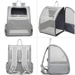 Factory Direct Classic Eco-Friendly <b>Pet</b> <b>Carrier</b> <b>Backpack</b> Breathable Oxford Mesh with Zipper Solid Pattern for Cats and Dogs - Product Image 6