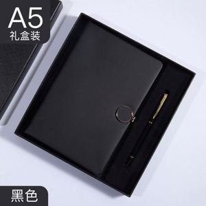 <b>Cheap</b> Custom Company Logo Diary Stationery Business Magnetic Notebook <b>Gift</b> Set A5 Black Pu Leather Journal With <b>Box</b> and Pen - Product Image 5