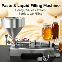 Remplisseuse doseuse pneumatique à piston pour liquides et pâtes, avec buse métallique, pour boissons, cosmétiques, lotions, confitures, ketchup - Actionnement par pédale