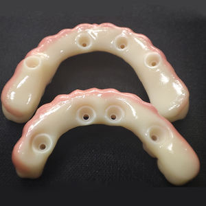 Laboratoire <span class=keywords><strong>dentaire</strong></span> de Chine fraisant tout sur 4 pont de couronne de zircone d'implant avec des piliers en titane - Product Image 1