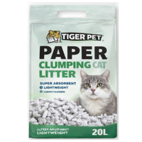 Litière pour chat en papier agglomérant, absorption supérieure, neutralisation des odeurs, solution écologique et sûre pour les animaux de compagnie