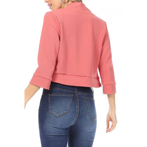 Blazer corto da donna Top <span class=keywords><strong>primavera</strong></span> <span class=keywords><strong>estate</strong></span> 3/4 manica corta Plus Size 5XL Cardigan causale - Product Image 3