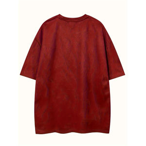 T-shirt classique personnalisé en coton uni, t-shirt oversize, t-shirt lourd, impression en relief 3D en mousse, logo, t-shirt pour homme - Product Image 2