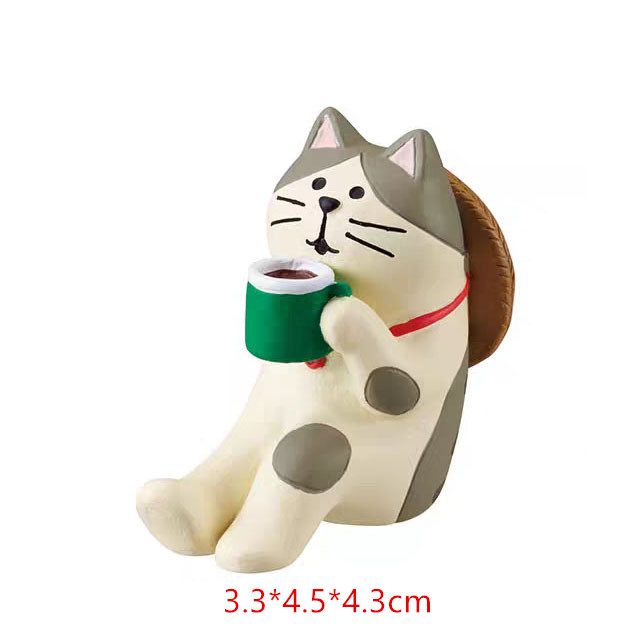 Green Cup Coffee Cat