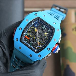 Montre de luxe pour homme, automatique, à chaîne, sportive, en fibre de carbone, de haute qualité, avec miroir saphir, lumineuse, tendance - Product Image 3