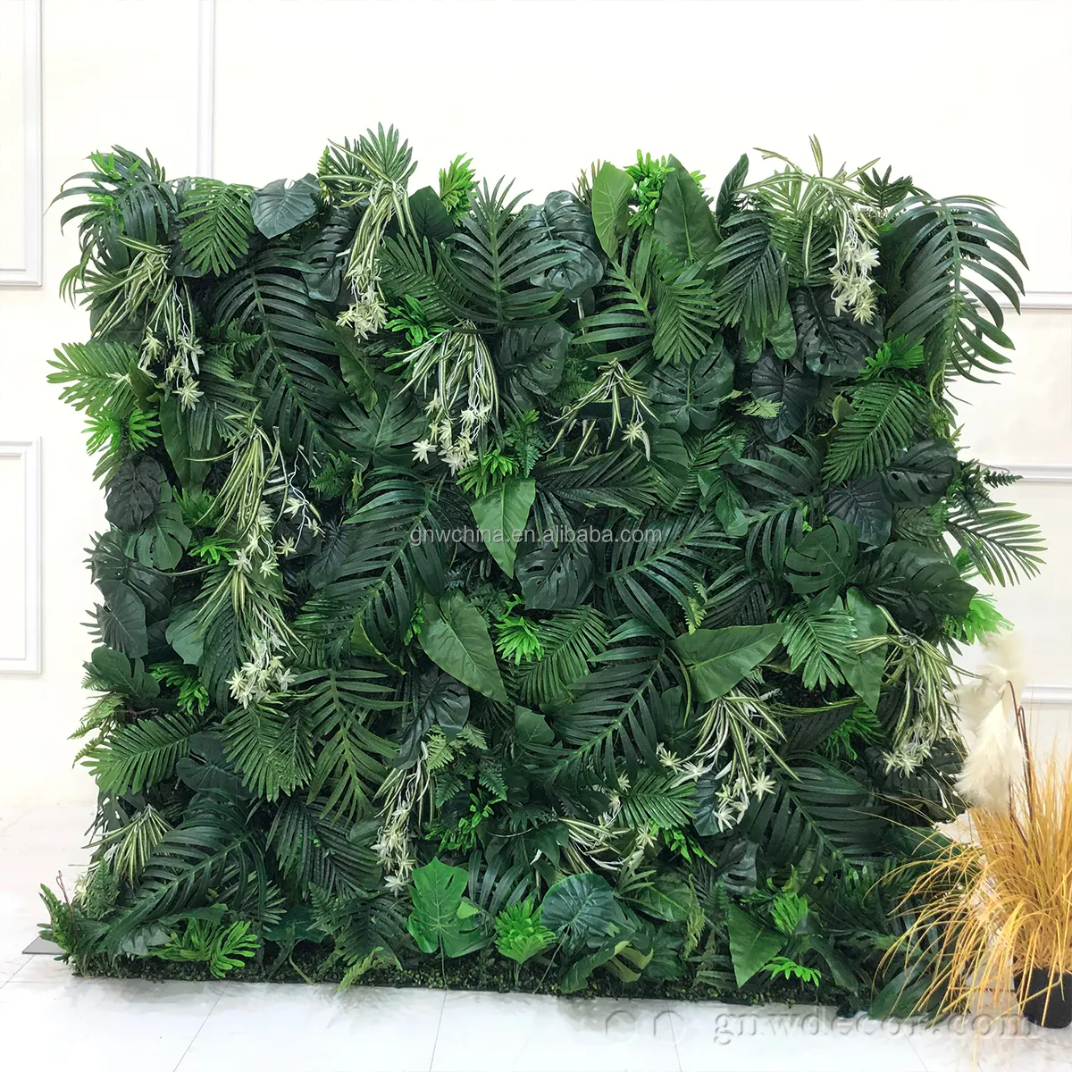 GNW Outdoor Plants Flower Green Color Big Leaves Event Party Flower Wall Backdrop