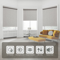 Persianas Enrollables Eléctricas Digitales Dobles, Automáticas, Motorizadas, con Control Inteligente por Wifi, para Ventanas de Hoteles, Oficinas y Baños