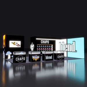 Cabine d'exposition modulaire <span class=keywords><strong>de</strong></span> taille personnalisable pliable avec armoires <span class=keywords><strong>de</strong></span> rangement <span class=keywords><strong>et</strong></span> murs <span class=keywords><strong>de</strong></span> caissons lumineux pour les expositions d'exposition - Product Image 2