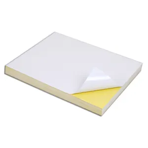 70x100cm High Glossy Self Adhesive Paper Sheet Label Yellow Liner Slit Sticker Paper for Flexo Printing Digital Press Machine