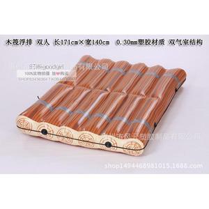 Inflatable Wooden Double Floating Bed Brown 180x150 Pvc Adult Pool Float Raft - Product Image 3