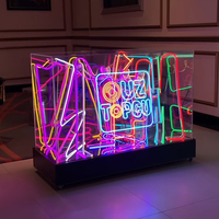 Mesa de Bar RGB Iluminada Personalizable LiqVis - Cabina de DJ con Pantalla LED de Alta Definición y Marco Duradero para Discotecas, Áreas VIP y Alquiler para Fiestas