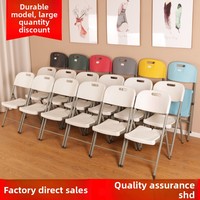 Chaises pliantes en plastique moulé par soufflage en métal au design moderne pour la maison Salle à manger Conférence Cantines Réception Expositions Salles de location