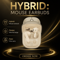 Souris sans fil 2-en-1 avec étui de charge intégré et écouteurs portables – Accessoire informatique