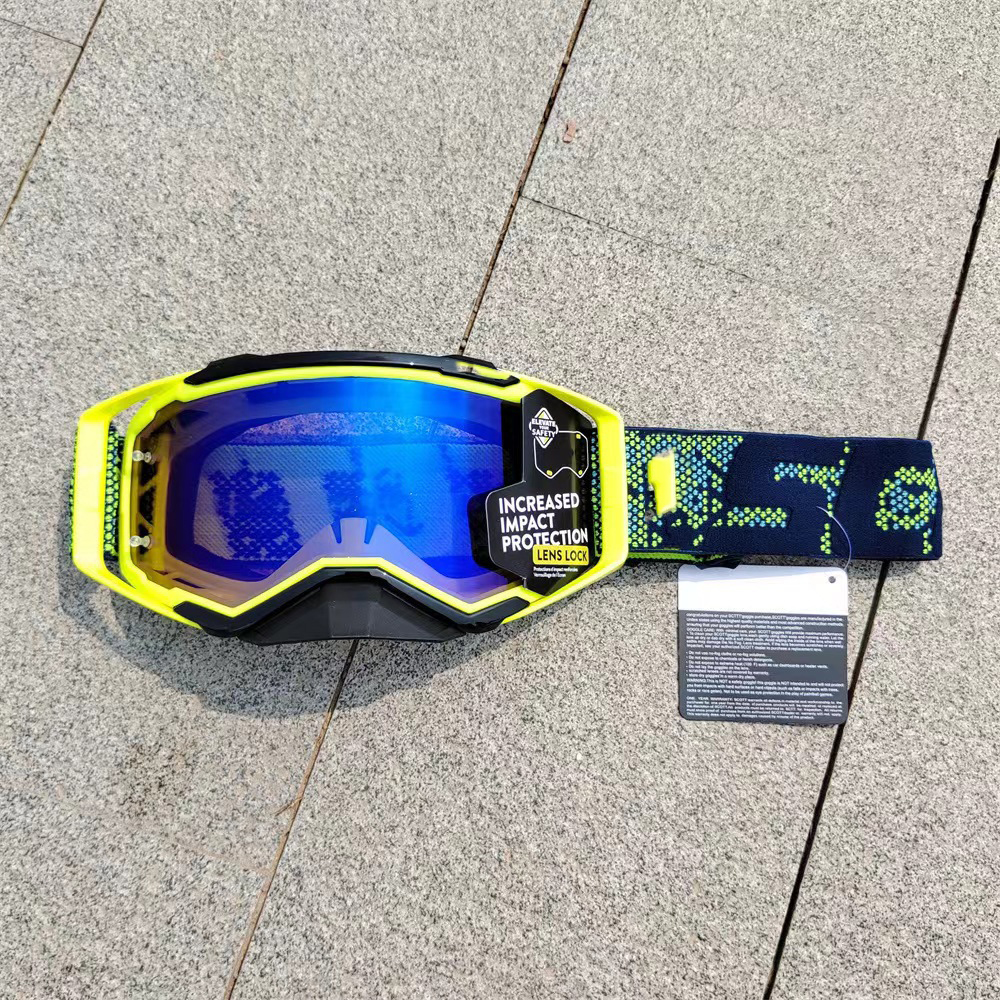 Yellow/black frame + blue lens