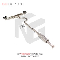 Système d'échappement haute performance ING Custom T304 en acier inoxydable pour Volkswagen Golf GTE MK7, sortie directe d'usine